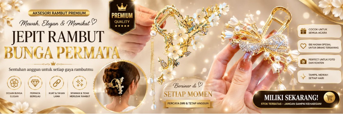 Jepitan rambut wanita model bungga